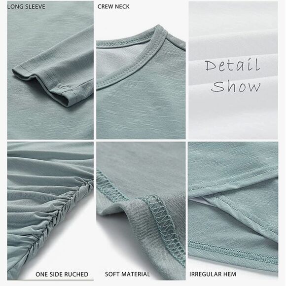 BTFBM Ruched Bodycon Long Sleeve Wrap Style Dress MEDIUM - Picture 2 of 14